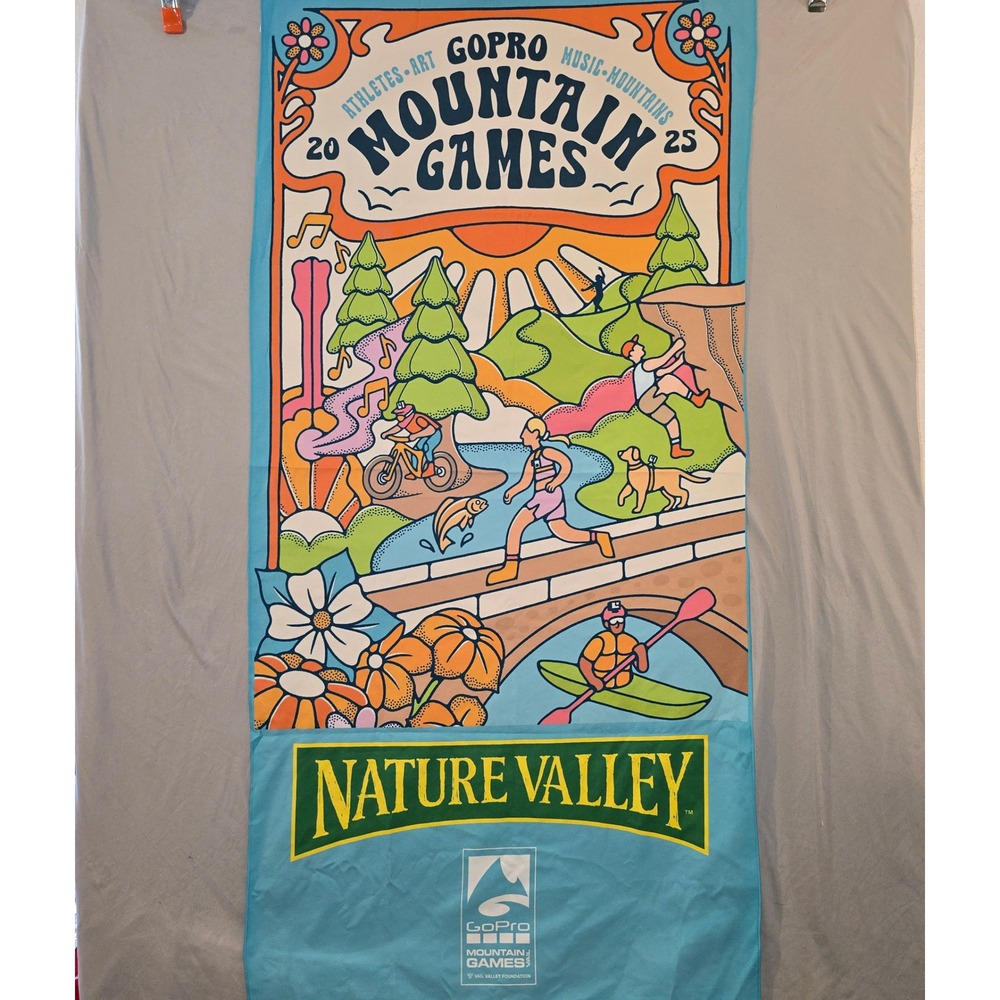 GoPro Mountain Games 2025 Towel OS Unisex Blue Nature Valley Coretec Performance